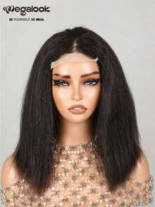 13x4x1 T型蕾丝前假发，波波头，100%真人发，10-12英寸，预先拔毛，自然发际线，透明T型蕾丝；6x5 13x4蕾丝前假发，直短发，无胶假发，真人发假发，适合女性日常佩戴，可用于办公室、派对、Y2K风格、度假、户外角色扮演、校园、学校假期、万圣节、节日等各种场合。 - SNatural - 查看 8