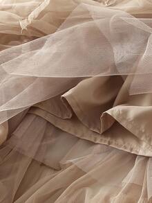 Super  Irregular Design Sense Fashionable Sweet Skirt - Khaki - View 7