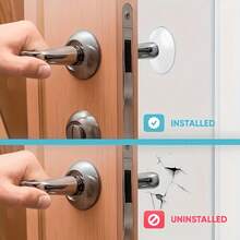 Transparent Silicone Door Cushion Pads, Self-Adhesive Wall Protector, Door Handle & Refrigerator Cabinet Noise Dampener, Easy To Install - Multicolor - View 4