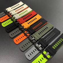 Dây đeo đồng hồ thể thao silicon hai màu 22mm tương thích với Forerunner 570 265 255 Venu 3 4, Vivoactive 4, Galaxy Watch3 45mm/Gear S3, Huami BALANCE 2/BIP 6 5, Watch GT 6 5 4 Runner 2, dây đeo thay thế chống nước và mồ hôi ngoài trời dành cho nam và nữ - Không khuôn - Xem 6