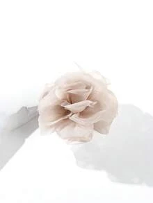 1pc 6cm/2.36in Small Solid Color Mesh Flower Hair Clip, Suitable For Daily Wear, Party And Wedding Occasions Summer Hair Accessories Beach Claw Clips Vacay Hair Claw Elegant Hair Clutch - Multicolor - View 14