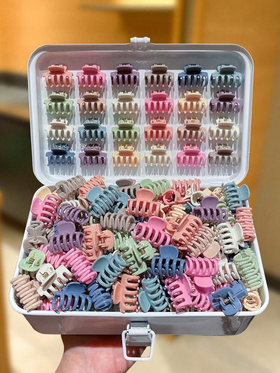 100/80/60/40/20pcs Women's Multi-Color Bone-Shaped Hair Clips, Small Size Hair Clips, Sweet & Cute Style, Women Hair Accessories. Suitable For Daily Casual, Shopping, Dating, Campus Wear. Summer Hair Claws Beach Claw Clips Vacay Hair Clutch