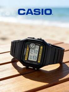 Casio F-94WA-9 Black Yellow Digital Watch Alarm Chrono 24HR Dual Display Water Resist Resin Band Unisex Wristwatch Sporty Utility Functional Bold Streetwear Gym Workout Running Cycling Commute Gift for Him Sports Lover Student - 黑色黃字 - 查看 5