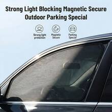 4pcs/2pcs Foldable Car Sunshade, Includes Front And Rear Windows, Magnetic Attachment, Effectively Blocks Sunlight And Reduces Glare, Suitable As Gift For Friends, Graduation Gift, Back To School Gift, Christmas Decoration, Valentine's Day Gift, Gift For Parents, Halloween, Thanksgiving, Personalized Gift, Birthday Gift, New Year Gift - A - View 3