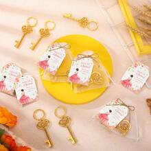 10pcs/Set Bottle Opener With Sand Bag, Rope, Thank You Card, Suitable For Wedding, Birthday Party, Valentine's Day Gift, Kitchen & Bar, Party Favors - View 4