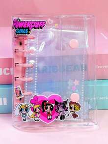 THE POWERPUFF GIRLS A5笔记本和写字板套装，简约拼贴记事本，可拆卸内页多功能活页夹，可选横线或方格纸，创意封面设计 - A7 - 查看 10