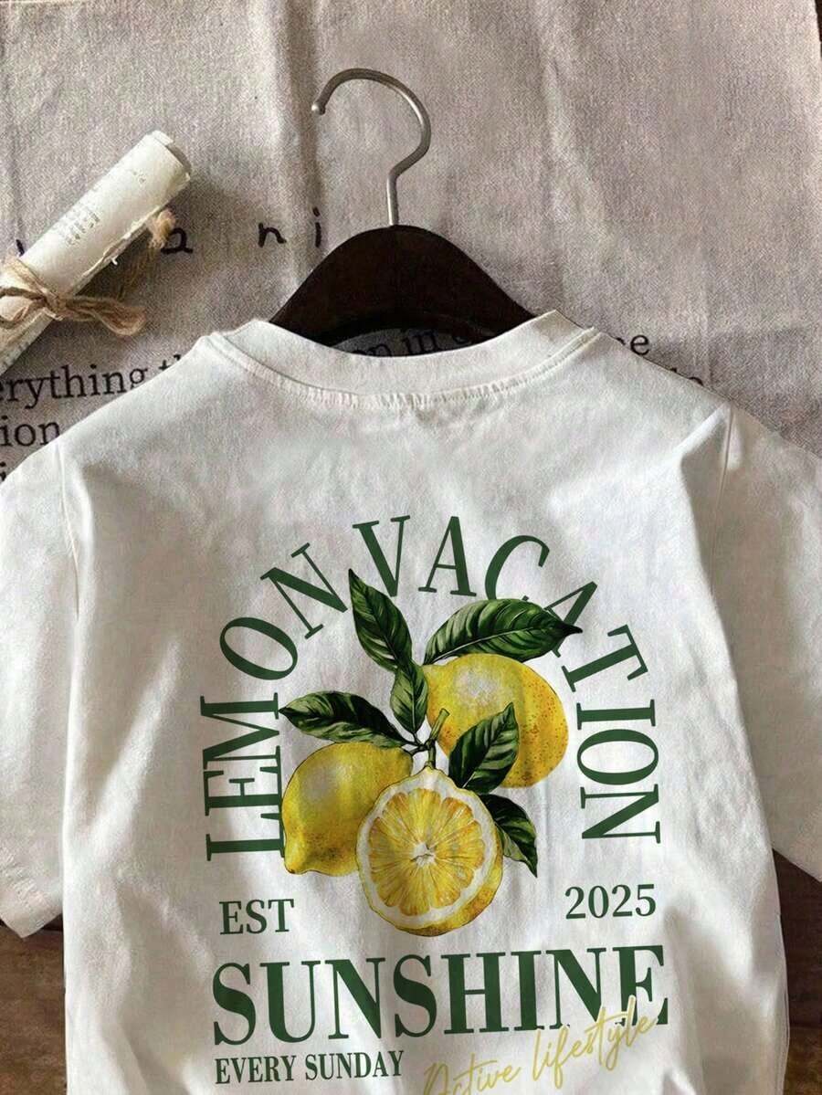 Camiseta ajustada de mujer con cuello redondo casual, estampado retro de cóctel en inglés, adecuada para verano, aeropuerto y uso diario woman Todo tipo de impresiones, chaqueta, camiseta de cuello redondo, casual, para oficina, para viajar, muy popular, viento deportivo, estampado/patrón, camiseta de algodón 100%, camiseta casual, cómoda, suave, transpirable The latest popular bestseller - Blanco - Ver 1