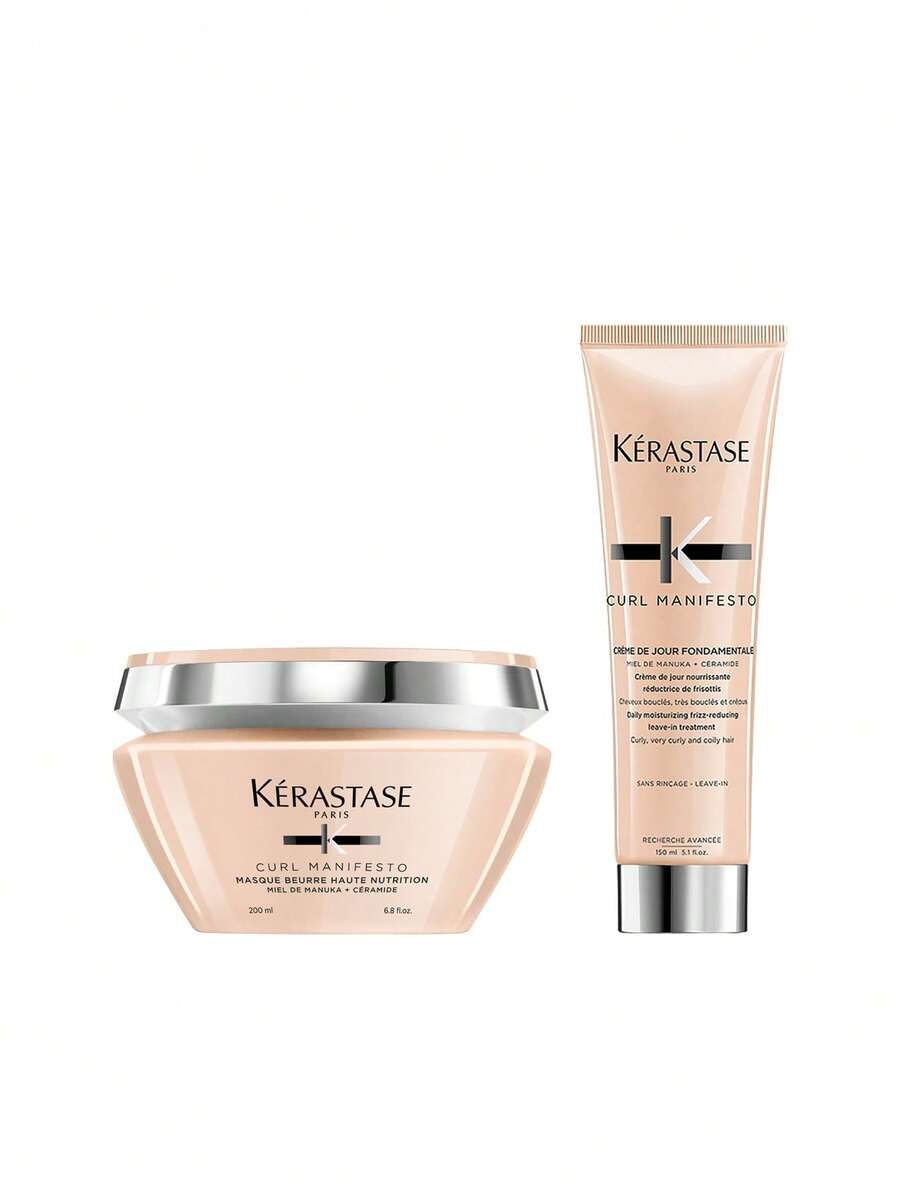 Kérastase [Set] Nourishing Hair Mask 200ml + Basic Leave-In Day Cream 150ml - Curl Manifesto - View 1