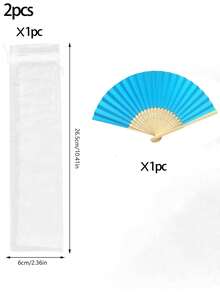 10pcs/Set Summer Essential Simple Paper Folding Fans, White And Colorful Styles, Portable Hand Held Fans Suitable For Weddings, Parties, Christening Ceremony Bride Gifts, DIY Decor And Photography Props,Festival,Accessories - Multicolor - View 30