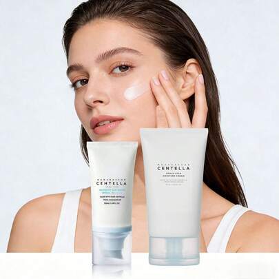2 piezas Protector solar de Madagascar, Esencia protectora solar hidratante, Protector solar facial, Protección duradera, Protector solar no graso y de rápida absorción, Protector solar corporal, Con protección UVA/UVB