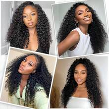 32 34 36 Inch 15A Brazilian Kinky Curly Human Hair Bundles Unprocessed Human Hair Extensions Jerry Curly  Human Hair Bundles Brazilian Virgin Hair Quick Weave Curly Hair Extensions For Women Double Weft Natural Black - Natural Black - View 9