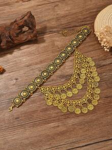 Vintage Multilayer Geometric Tassel Necklace, Casual Party Gift Short Choker Necklace, Jewelry For Women - Butterfly - View 10