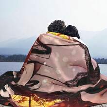 Anime Overlord Albedo Blanket Unisex Blankets Soft Plush Fleece Throw Blankets For Couch Sofa Bedding Living Room - màu đen - Xem 4
