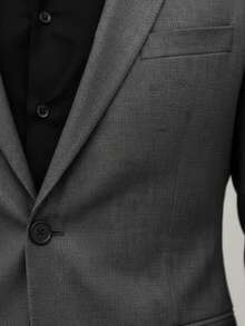 Men's Microfiber Melange Premium Emporio Colombo Suit - 深灰色 - 查看 10