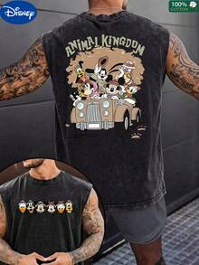 Disney-Licensed 100% Cotton Men's Vest Featuring The Mickey Mouse Family. This Comfortable, Casual Crew-Neck Vest Is Breathable And Lightweight, Making It Ideal For Both Sport And Leisure. With Its Relaxed Fit, It Makes A Perfect Gift And Is Suitable For Travel And Parties.Disney T Shirt - màu đen - Xem 1