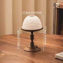 1 Set Vintage Walnut Wood Candle Holder With Ceramic Bone Translucent Shade, Decorative Scented Candle Holder For Romantic Dining Table, Cabinet, Outdoor Gathering, Luxury Creative Wooden Candle Holder For Home Use - Brown - View 13