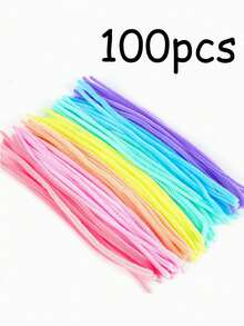100 piezas/Set Kit de manualidades de limpiador de tubos DIY, incluye tubos de fieltro coloridos y pompones, tamaño 30 x 1.5 cm, adecuado para manualidades hechas a mano, embalaje de regalo creativo, decoraciones navideñas, con tutorial de DIY de limpiador de tubos, suministros de manualidades de tubos de fieltro coloridos - multicolor - Ver 15
