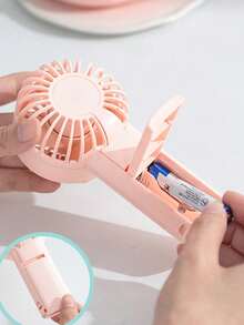Portable Handheld Mini Electric Fan - Battery Powered, Lightweight, Instant Start, Suitable For Outdoor Activities, Hiking, Office, Summer Cooling (Batteries Required) - Multicolor - View 3