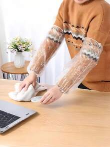 50 chiếc khẩu trang dài tay dày dặn, trong suốt, chống thấm nước và dầu mỡ, dùng một lần cho người lớn, thích hợp cho việc vệ sinh nhà bếp và phục vụ thực phẩm. - A - Xem 4
