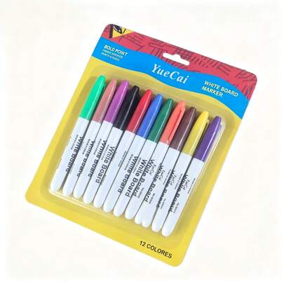 12 Color Large Capacity Whiteboard Pen, Box Whiteboard Eraser Combination Set