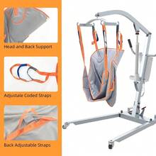 BUYHAO  Patient Lift For Home Use, Full Body Sling With Commode Opening, 400 Lbs Capacity - View 4