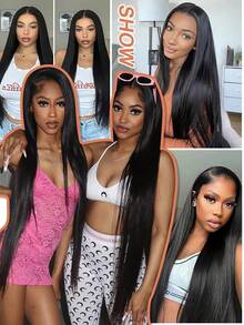 BINF Raw Brazilian Bone Straight Weave Human Hair Extensions 8-30 Inch, Unprocessed Natural Black Virgin Hair, 1 3 4 Bundle For Daily Daily Hairstyle Use - Natural Black - 查看 6