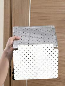 1 chiếc ốp lưng trong suốt hai mặt màu xám và trắng chấm bi tối giản, kiểu gập chữ Y mới, hỗ trợ nhiều góc độ, tương thích với iPad 10.2" 2021/2020 thế hệ 10/9/8, (A16) 11" thế hệ 11 2025, Galaxy Tab A8 10.5" 2022, có khe cắm bút, chức năng tự động bật/tắt màn hình, lựa chọn quà tặng tốt nhất. - Nhiều màu - Xem 2