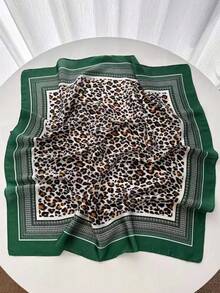 1 chiếc khăn vuông nhỏ in hoa mùa xuân hè dành cho nữ, chất liệu giả lụa, khăn choàng cổ, khăn yếm bảo vệ cổ, khăn chuyên nghiệp giữ ấm, thích hợp sử dụng hàng ngày. - màu xanh lá - Xem 3