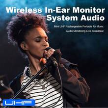 LMBGM UHF Professional Wireless Bodypack Monitor System,Dual Channel,Rechargeable In Ear Monitors,16 Selectable Frequency,164ft Stable Transmission for Concerts Live Sound Stage Performers Studio Musicians Events Speaking Gigs. - A9-2 - Übersicht 11