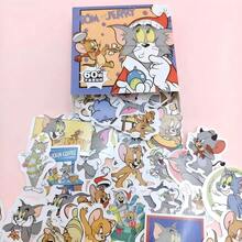 Warner Bros Bộ 63 miếng dán hình mèo và chuột hoạt hình dễ thương Tom và Jerry, chống thấm nước, thích hợp dán lên bình nước, máy tính xách tay, hộp bút, đàn guitar, hành lý, v.v. Món quà sinh nhật - quà tặng tiệc tùng - quà tặng ngày lễ - quà tặng tựu trường hoàn hảo. - Nhiều màu - Xem 4