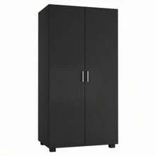 Kids 2-Door Wardrobe - 灰色 - 查看 4