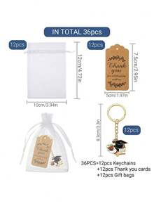 Bộ 12 móc khóa quà tặng tốt nghiệp, móc khóa hình mũ tốt nghiệp bán sỉ, quà tặng tiệc tốt nghiệp, quà tốt nghiệp năm 2026. - Nhiều màu - Xem 15