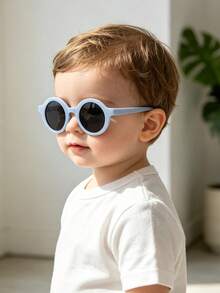 1pc Toddler Glasses, Cute Round TPEE Soft Frame, Comfortable Impact Resistant Versatile Candy Colors, Baby 0-2 Years Old Fashion Glasses - Candy Color Round - View 7