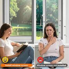 1pc Grey Mosquito Window Screen, Self-Adhesive Invisible Insect Mesh, Easy Installation Without Drilling, Effectively Blocks Mosquitoes While Allowing Ventilation, Summer - Gray Whole - View 5