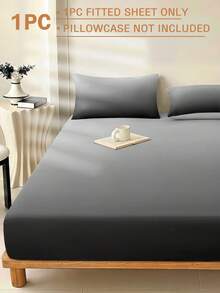 1pc Ombre Gray Fitted Sheet, Mattress Protector, Suitable For All Bed Sizes - Twin, Full, Queen, Soft & Breathable, Fits Mattress Depth Up To 11.8 Inches, Home Textile - Multicolor - View 7