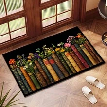 1 pieza Almohadilla absorbente/Estera de secado con estampado floral para cafetera, platos - Tapete protector absorbente de poliéster para escritorio con respaldo de goma antideslizante, para decoración de la encimera de la cocina, bar en el hogar y mesa de comedor - Multicolor - Ver 5