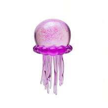 Cute Glitter Jellyfish Squishy Toy, Stress Relief Squeeze Fidget Toy Anxiety Relief, Colorful Transparent Sensory Toy Daily Relax - 粉色 - 查看 7