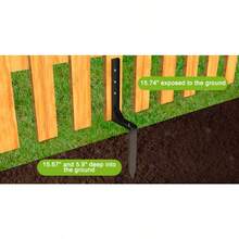 Fence Post Repair Kit, 2pcs, Adjustable Fence Post Anchoring Stakes With Nails, Heavy-Duty Fence Post Brackets, Metal Fence Post Fixers For Repairing Garden Fence Posts, Signs, Mailboxes, Etc. - Variant - View 10