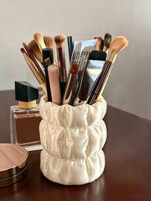 1pc Makeup Brush Holder, Elegant Facial Makeup Tool Storage Rack, Suitable For Home, Salon And Office, Compatible With Makeup Palette, Eyebrow Pencil And Lipstick, A Great Home Storage Item,Bedroom Room Decor,Back To School - Multicolor - View 1