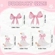 5pcs Wooden Silly Goose Holiday Party Fun Long Table Centerpiece Decor, Festival Party Decoration, Baby First Birthday Party Tabletop Ornament - Pink - View 2
