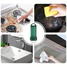 1 pieza Cepillo de limpieza multiusos - Reutilizable, sin batería, adecuado para la limpieza de cocina y baño - Elimina la cal, el óxido y las manchas de vidrio / Herramienta de limpieza / Estropajo y varilla de limpieza - A - Ver 4