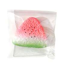1pc Watermelon Sushi Squishy Toy, Soft Silicone Slow Rising Stress Relief Fidget Toy, Realistic Food Replica Squeeze Toy, Flexible Anti-Anxiety Sensory Toy, Cute Dessert Decompression Toy For Anxiety Relief - Multicolor - View 7