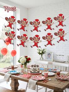 7/14/21pc Banner trang trí tiệc cầu thủ bóng đá tùy chỉnh ảnh và chữ, Dây trang trí hình mặt cầu thủ bóng đá trẻ em cá nhân hóa, Dây cờ trang trí tiệc theo chủ đề đội bóng tùy chỉnh, Trang trí sinh nhật bóng đá, Trang trí tiệc độc đáo/ngày thi đấu, Dành cho các bữa tiệc theo chủ đề người hâm mộ bóng đá trẻ em, Phông nền sinh nhật theo chủ đề bóng đá, Banner trang trí tiệc đội bóng đá tùy chỉnh ảnh. - Nhiều màu - Xem 18