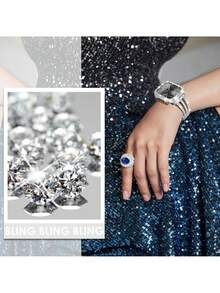 Compatible With Apple Watch Accessories, Built-In Tempered Glass Screen Protector, Sparkling Rhinestone Full Coverage Protective Case, Compatible With Apple Watch 40/41/42/44/45/46mm, Compatible With Apple Watch SE/11/10/9/8/7/6/5/4 Series, Silver - Silver (no Watch) - View 8