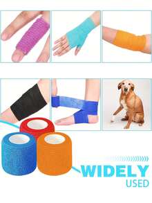 Elastic Self-Adhesive Bandage, Suitable For Sports, Pet Leg Protection; Can Be Used For Tattoo Machine Handle Wrapping, Sports Wrist/Ankle Support, And Pet Leg Protection - View 2