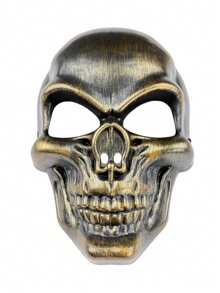 Máscara de calavera adecuada para fiestas festivas - Dorado - Ver 13
