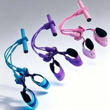 1pc Multifunctional Fitness Resistance Band Abdominal Training Pedal Elastic Band Stretching Band For Gym And Yoga - Multicolor - View 8