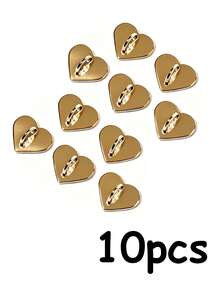 1/2/3/5/10pcs Heart-Shaped Metal Snap Buttons, Suitable For DIY Phone Case Straps, Keychains, Keyring Clips, Smartphone Lanyards, Handmade Decorative Accessories, Compatible With Android/ 17/16/15 And Other Models, Available In Gold, Silver, Black And Colorful - Multicolor - View 38