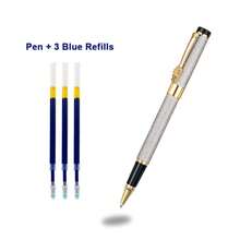A Silver-Plated Ballpoint Pen With Matte Finish Metal Head / Reusable Type / 0.5 Mm / Smooth Writing / Luxury Business Signature Pen / Suitable For Office Administrators / A Unique Promotional Gift For Men And Women - Pen - View 11