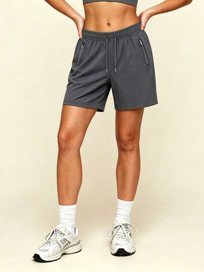 mulinsen Multifunctional Comfortable Skin-Friendly Shorts With Pockets & Drawstring Elastic Waist, Suitable For Outdoor, Home, Sports In Summer